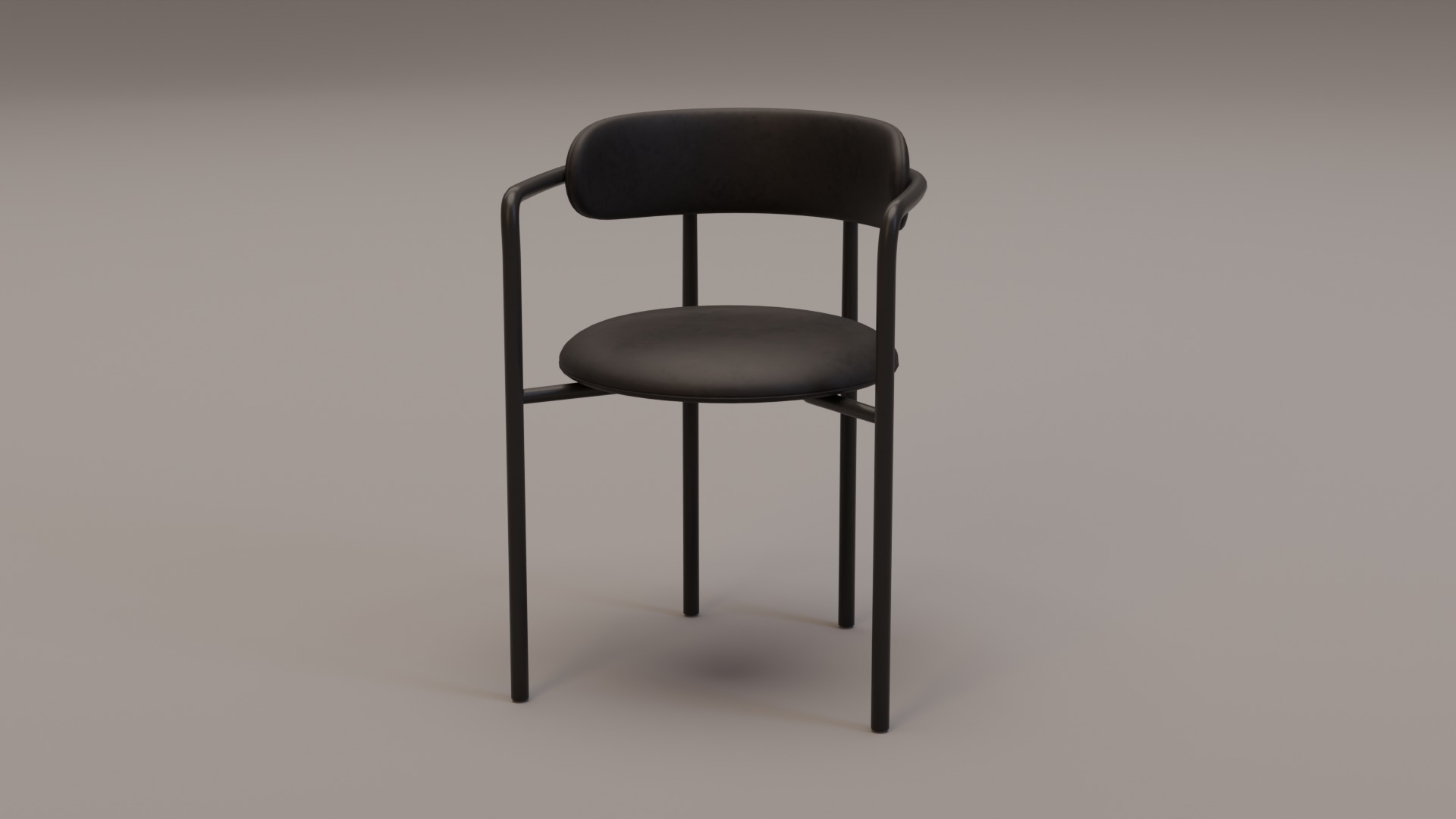 Bar Chair Low-poly 3D model_8