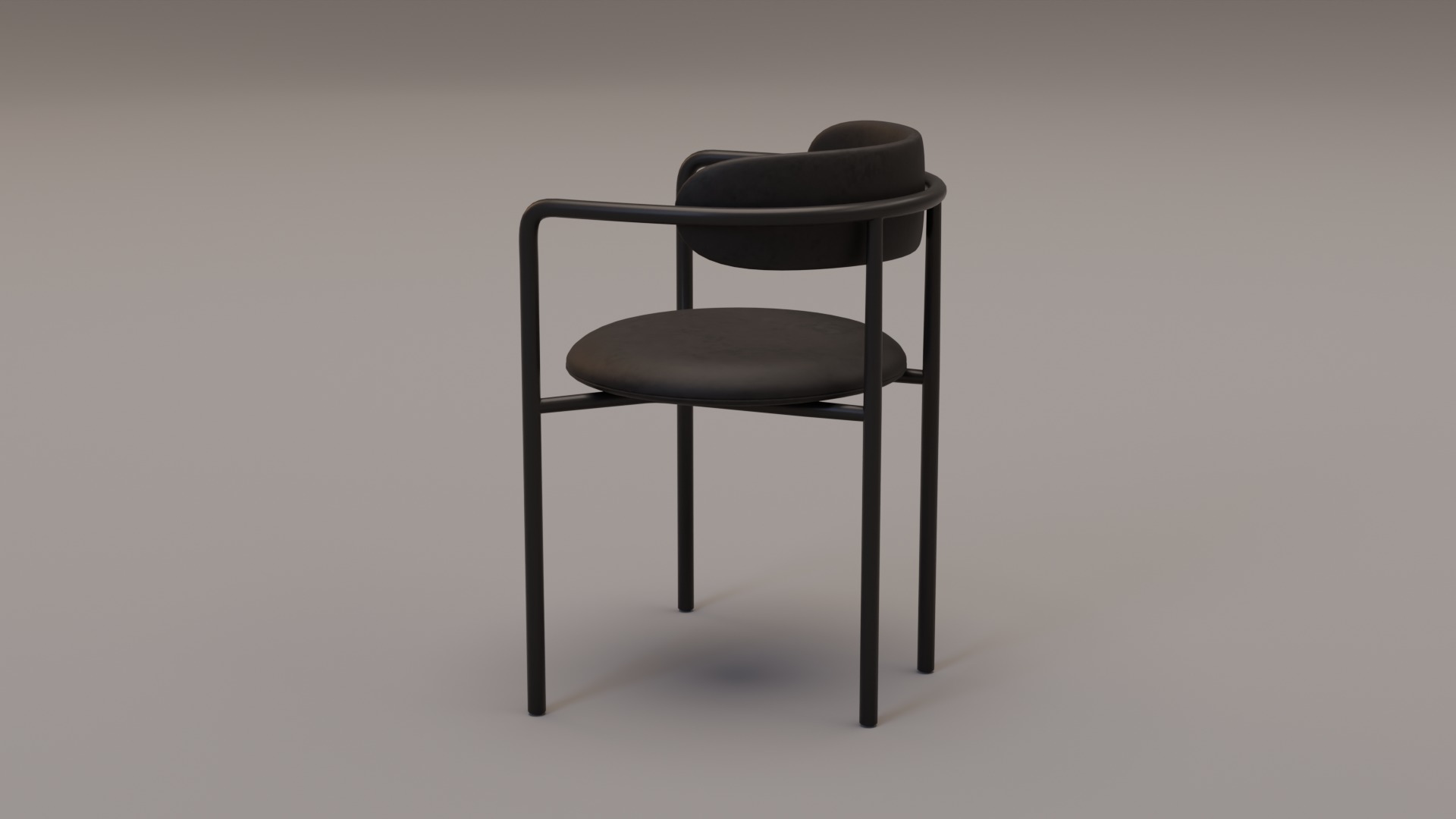 Bar Chair Low-poly 3D model_3