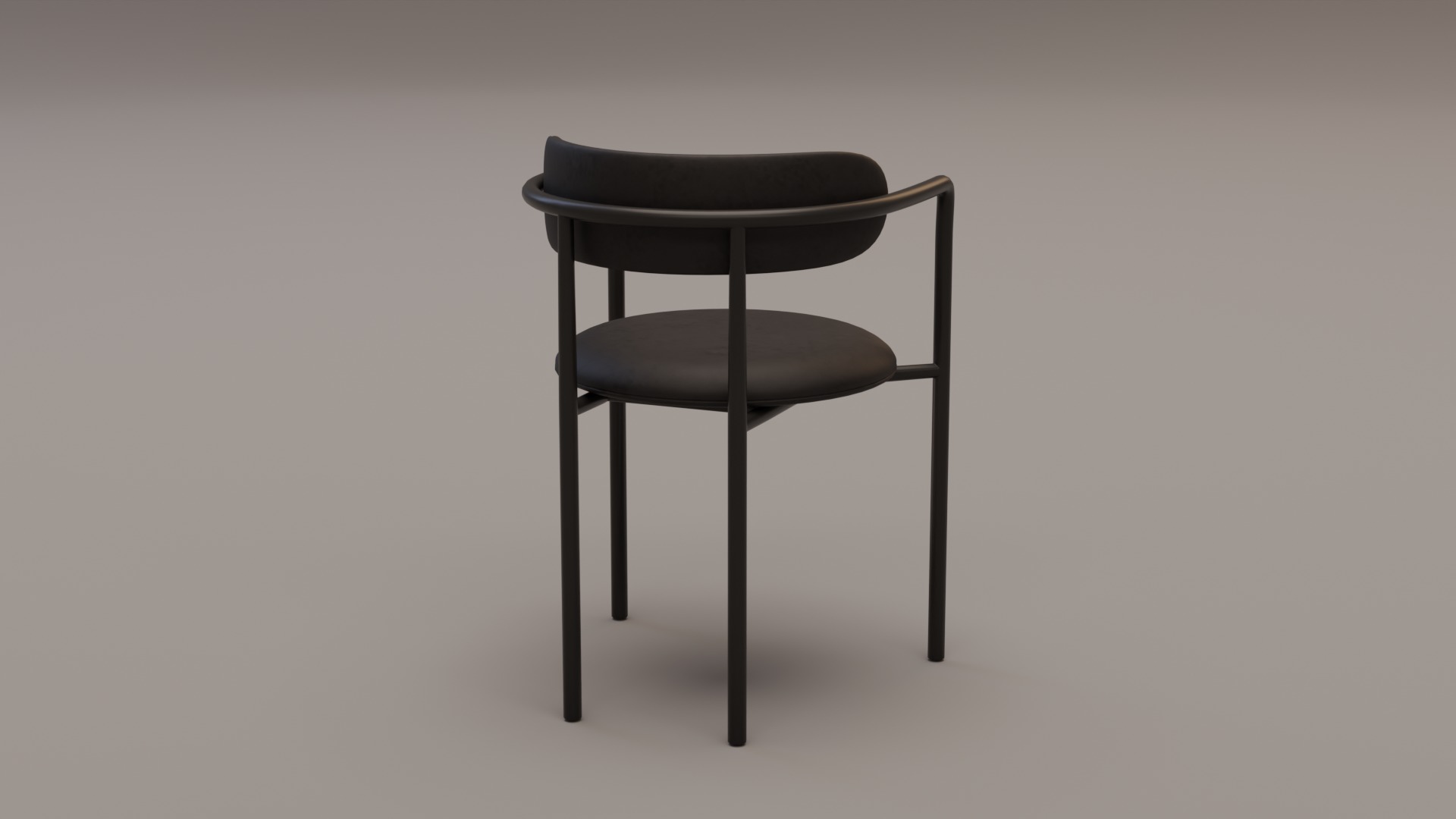 Bar Chair Low-poly 3D model_4
