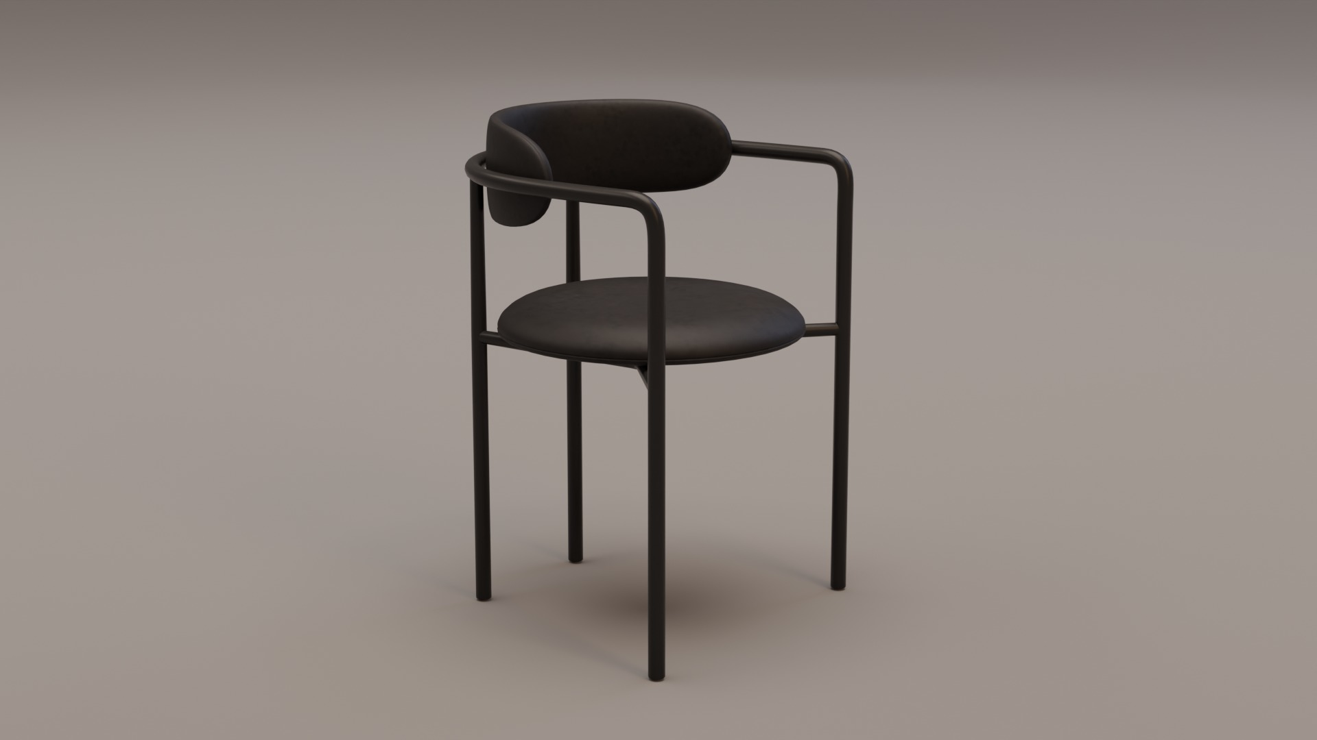 Bar Chair Low-poly 3D model_6