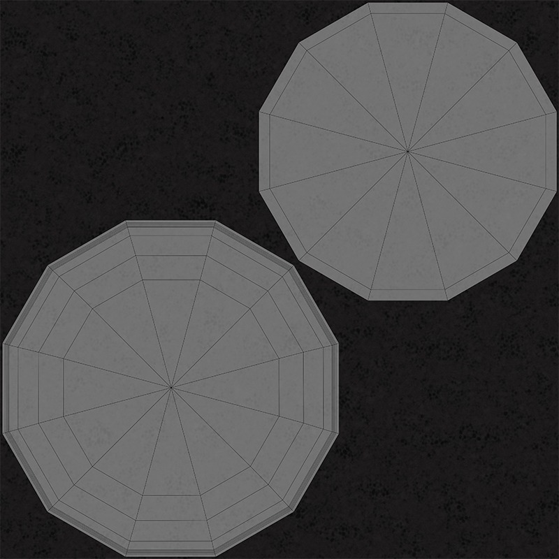 Bar Chair Low-poly 3D model_10