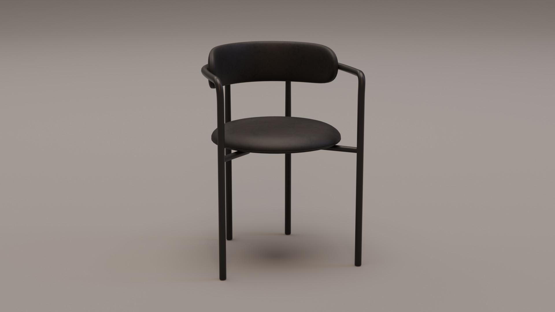 Bar Chair Low-poly 3D model_7