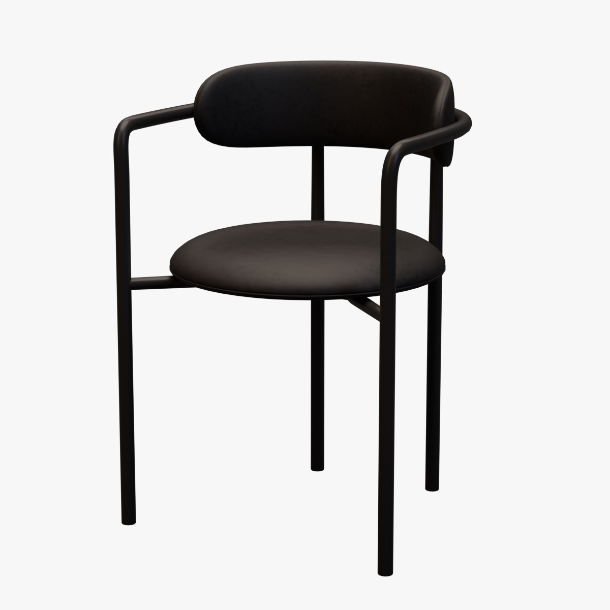 Bar Chair Low-poly 3D model_1