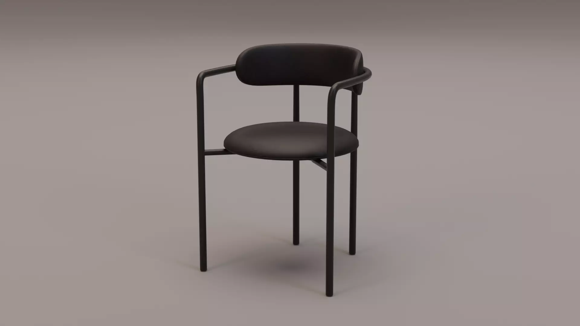 Bar Chair Low-poly 3D model_0