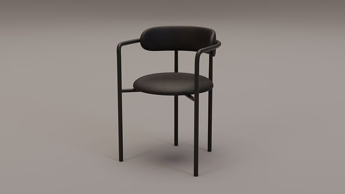 Bar Chair Low-poly 3D model