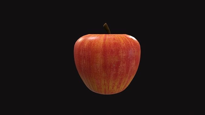 Apple Low-poly 3D model 4