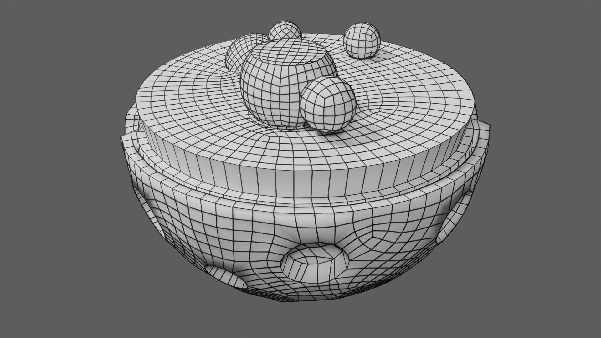 Nucleus structure schematic 3d model Low-poly 3D model_13