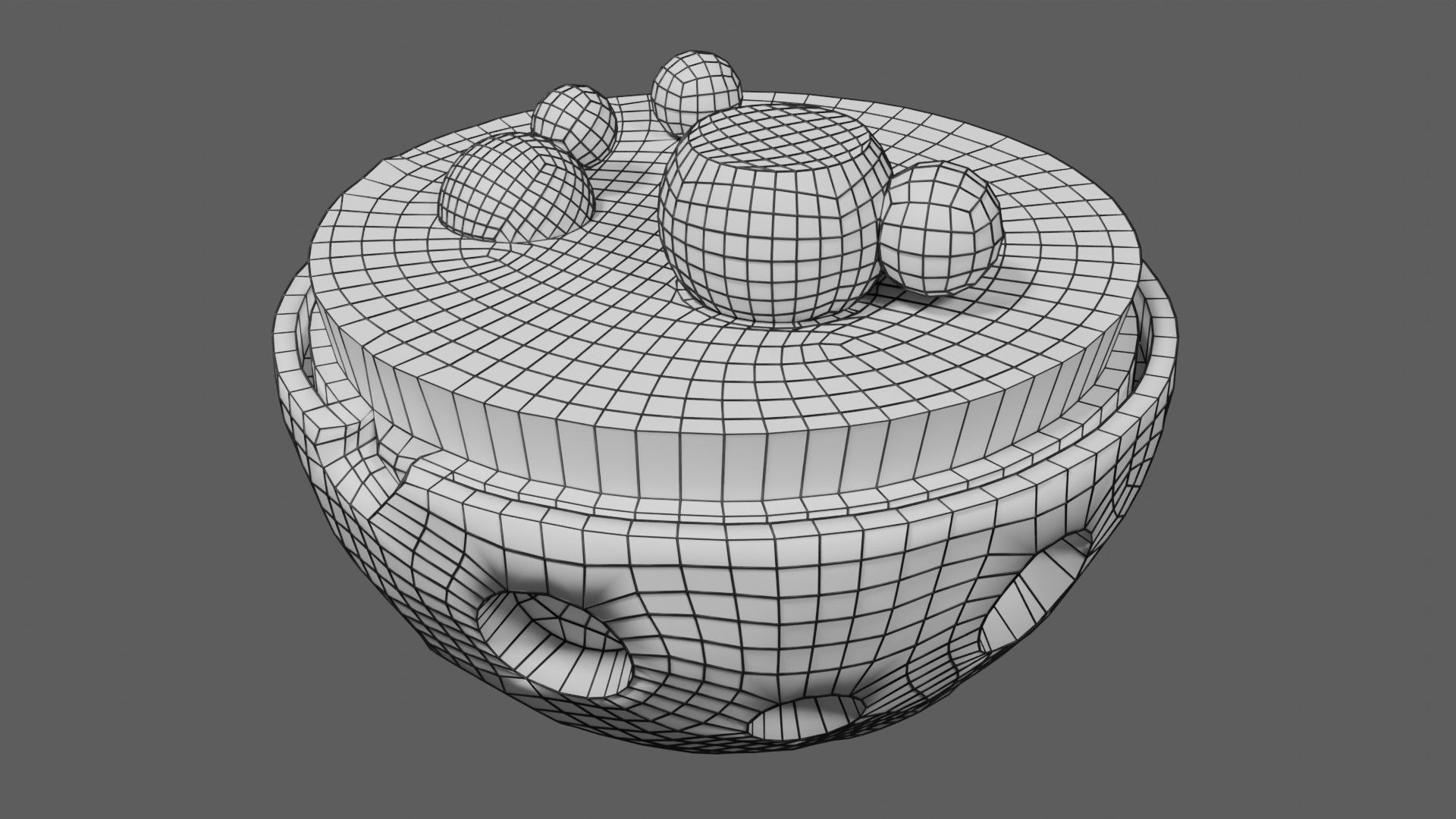 Nucleus structure schematic 3d model Low-poly 3D model_11