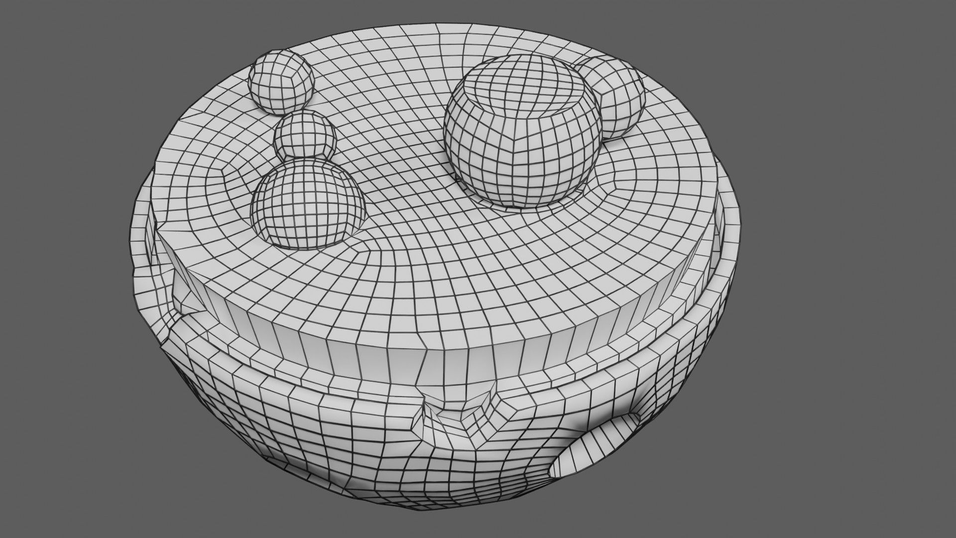 Nucleus structure schematic 3d model Low-poly 3D model_14