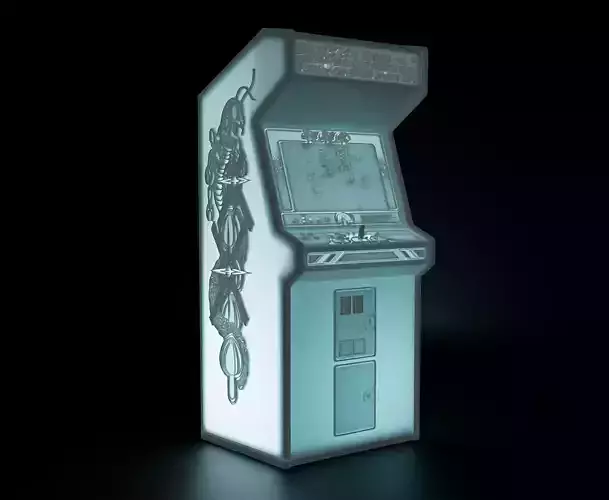 Centipede Arcade Cabinet with Lithophane 3D print model