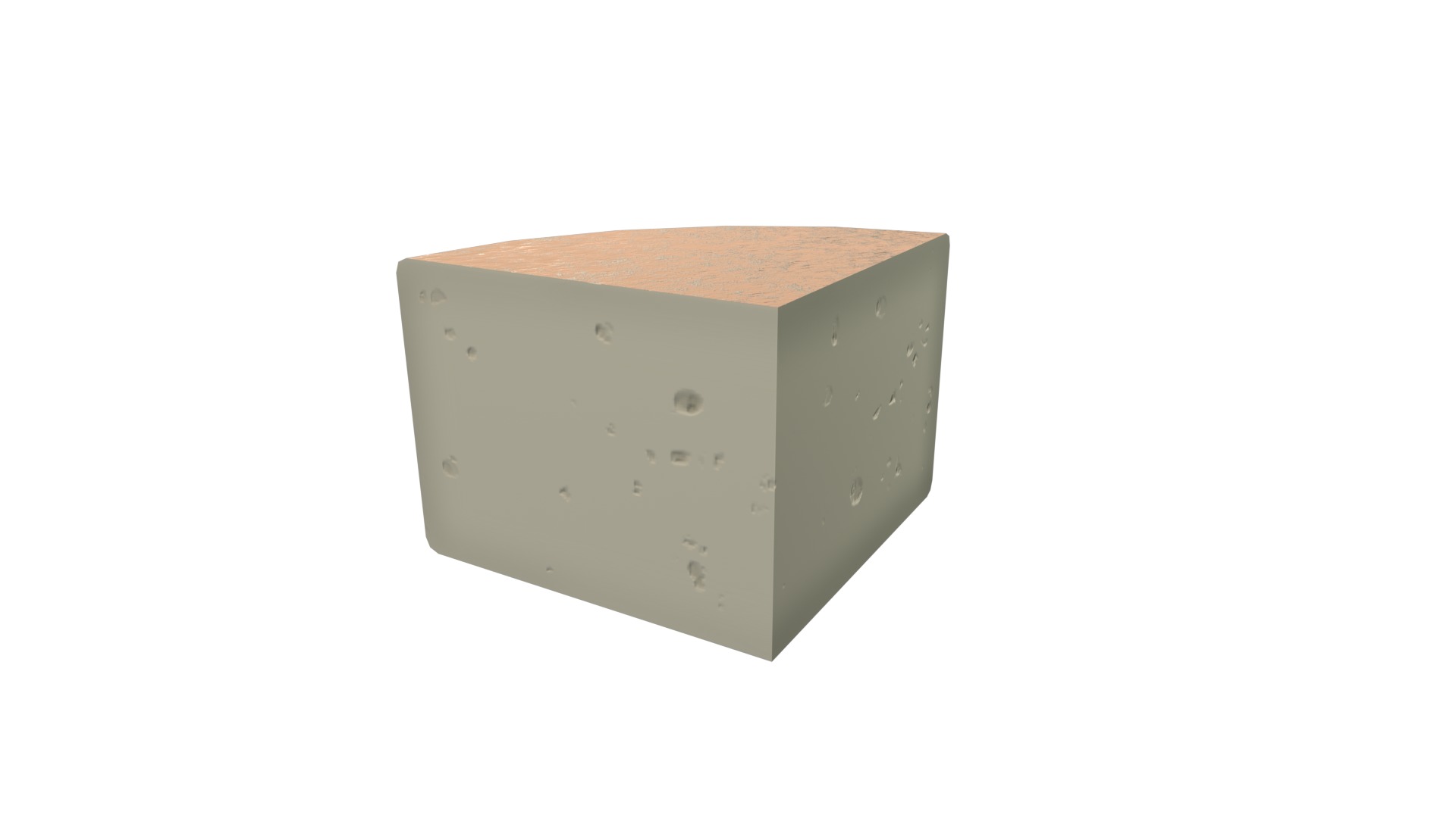 Cheese Low-poly 3D model_8