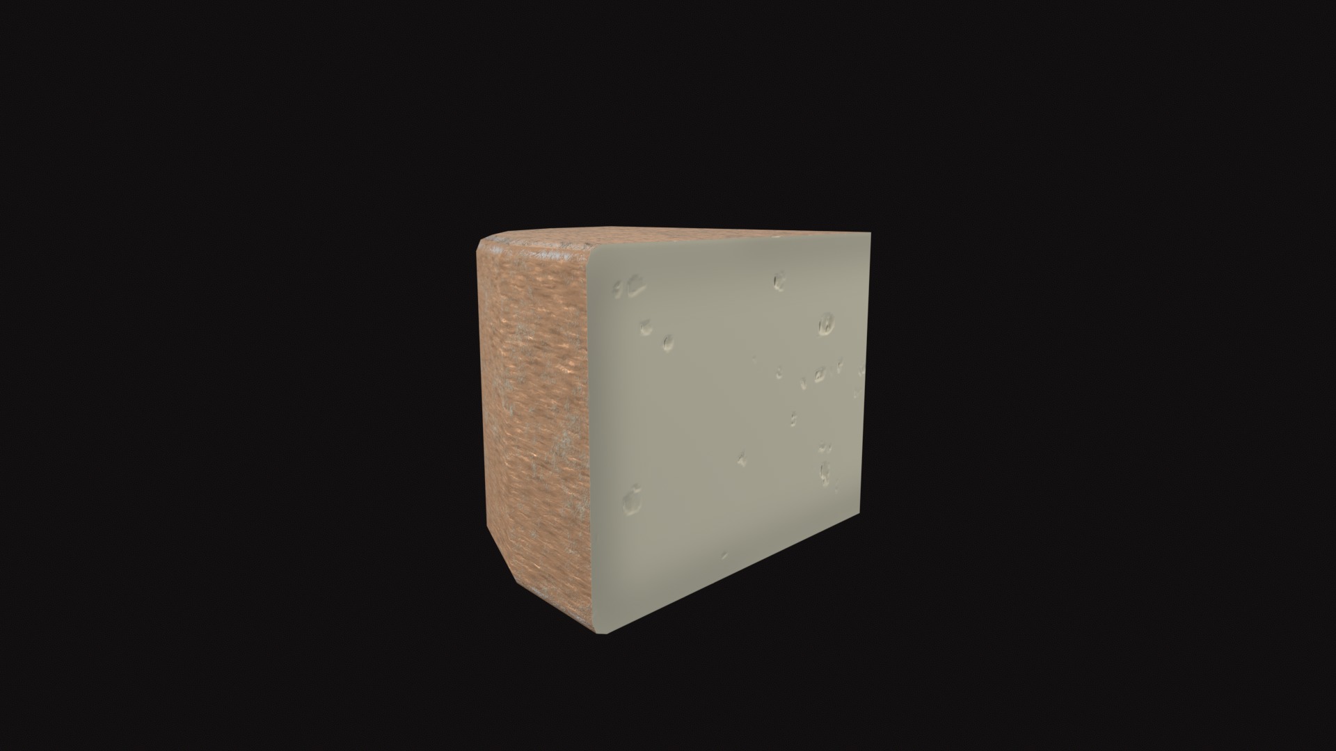 Cheese Low-poly 3D model_5