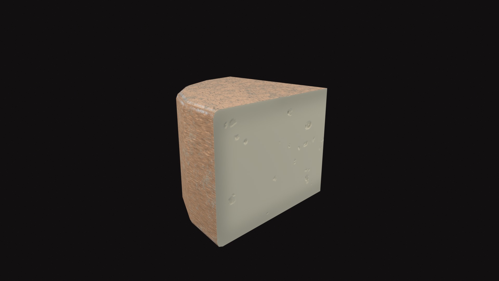 Cheese Low-poly 3D model_2