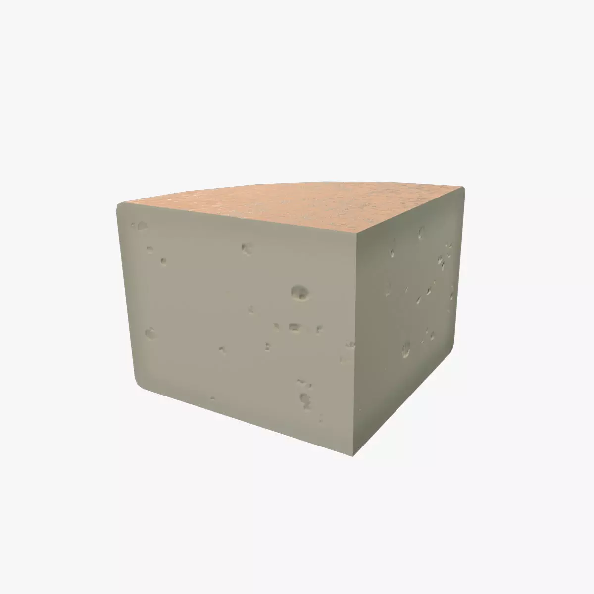 Cheese Low-poly 3D model_0