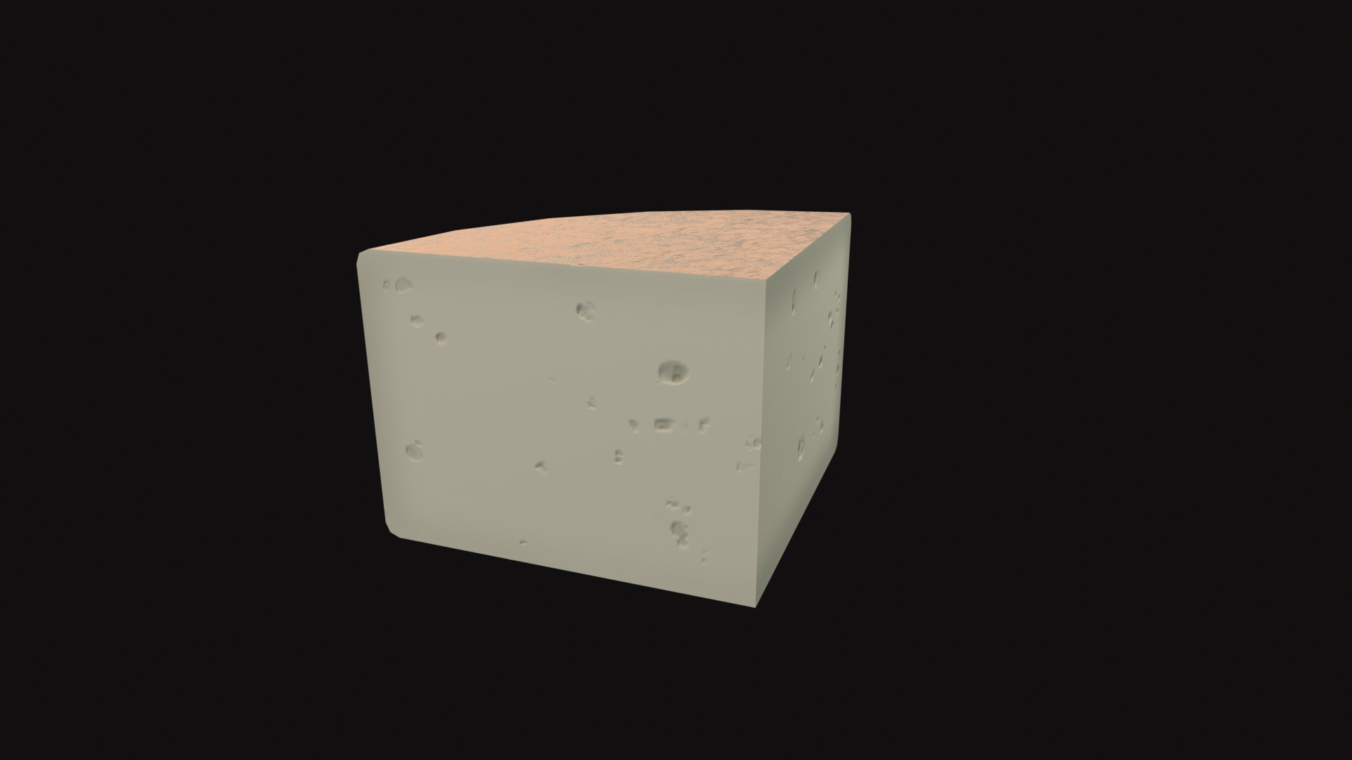 Cheese Low-poly 3D model_3