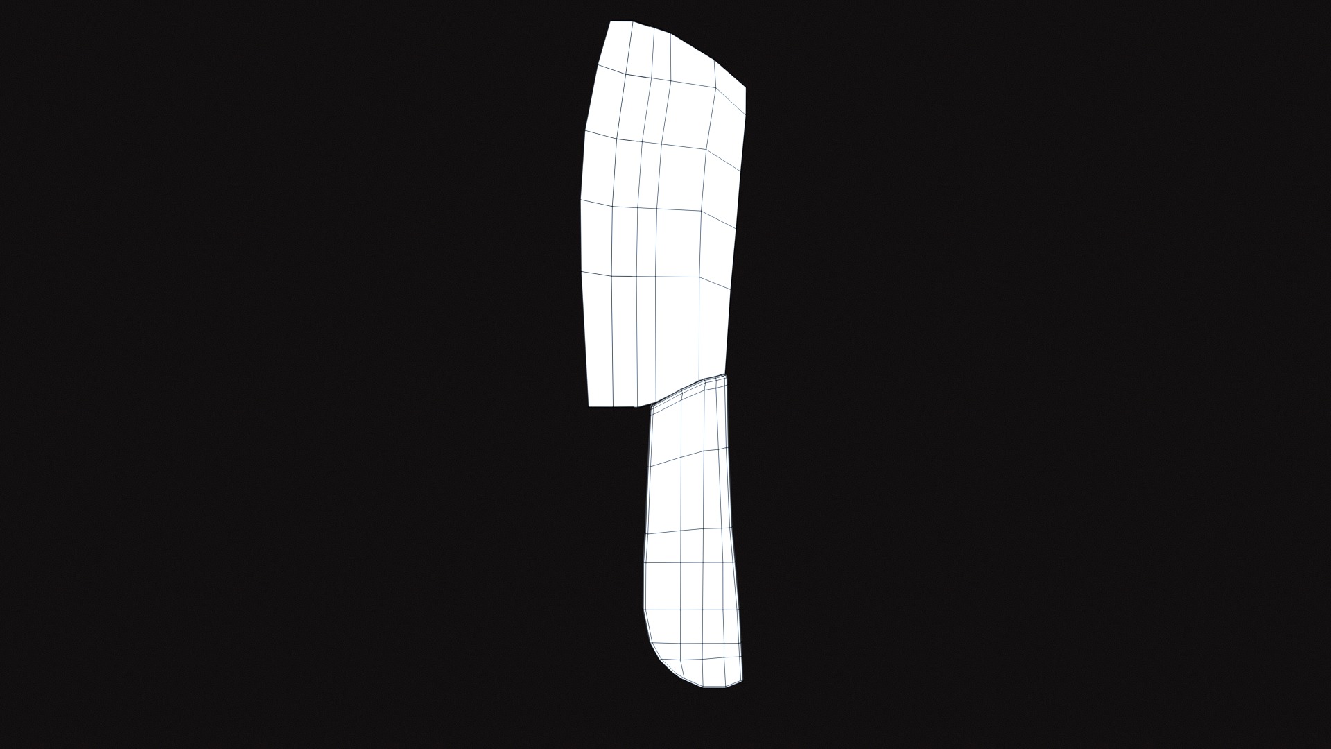 Knife Low-poly 3D model_9