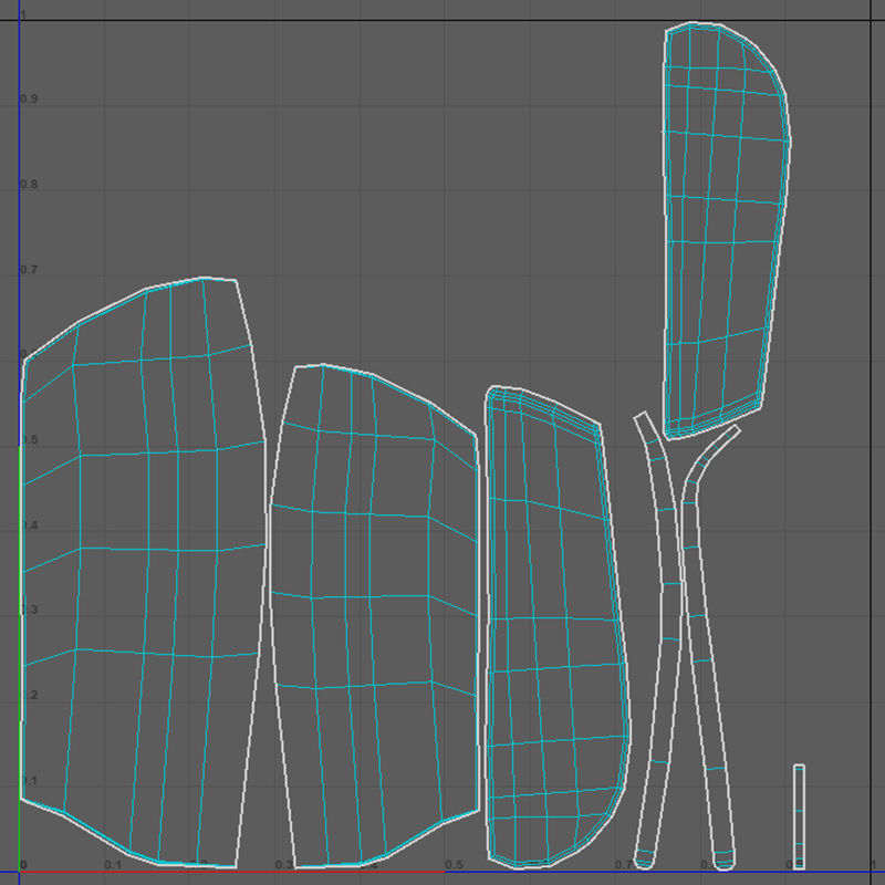 Knife Low-poly 3D model_10