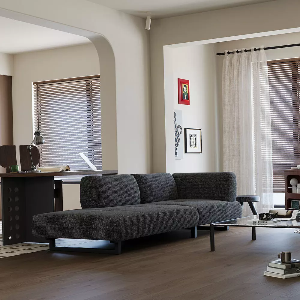 Medieval living room 3D model_0