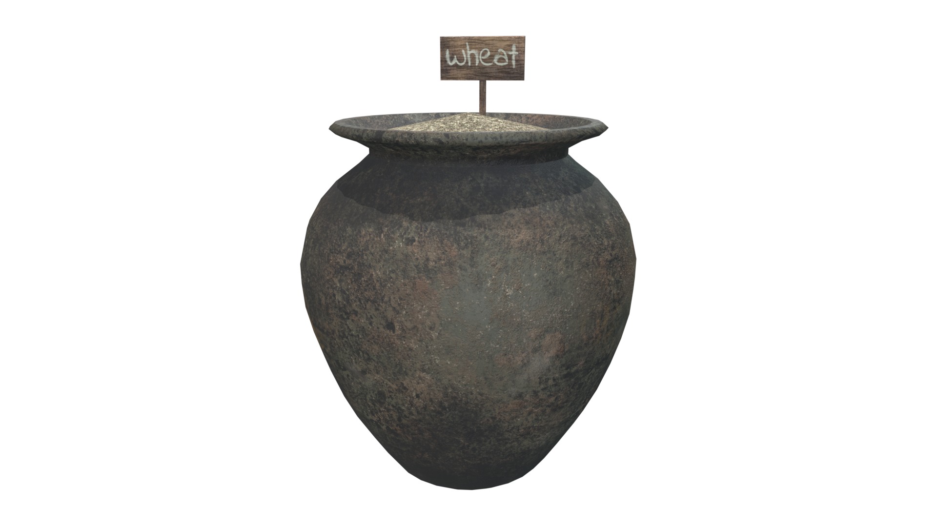 Medieval Pot V02 Low-poly 3D model_8