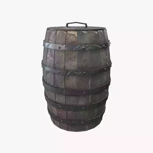 Medieval Wooden Barrel V1