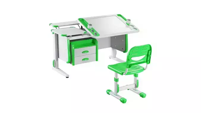 School desk and chair Demi 3D model
