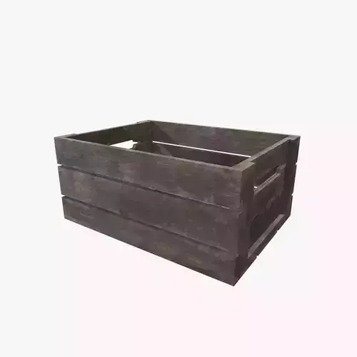 Medieval Wooden Basket V01