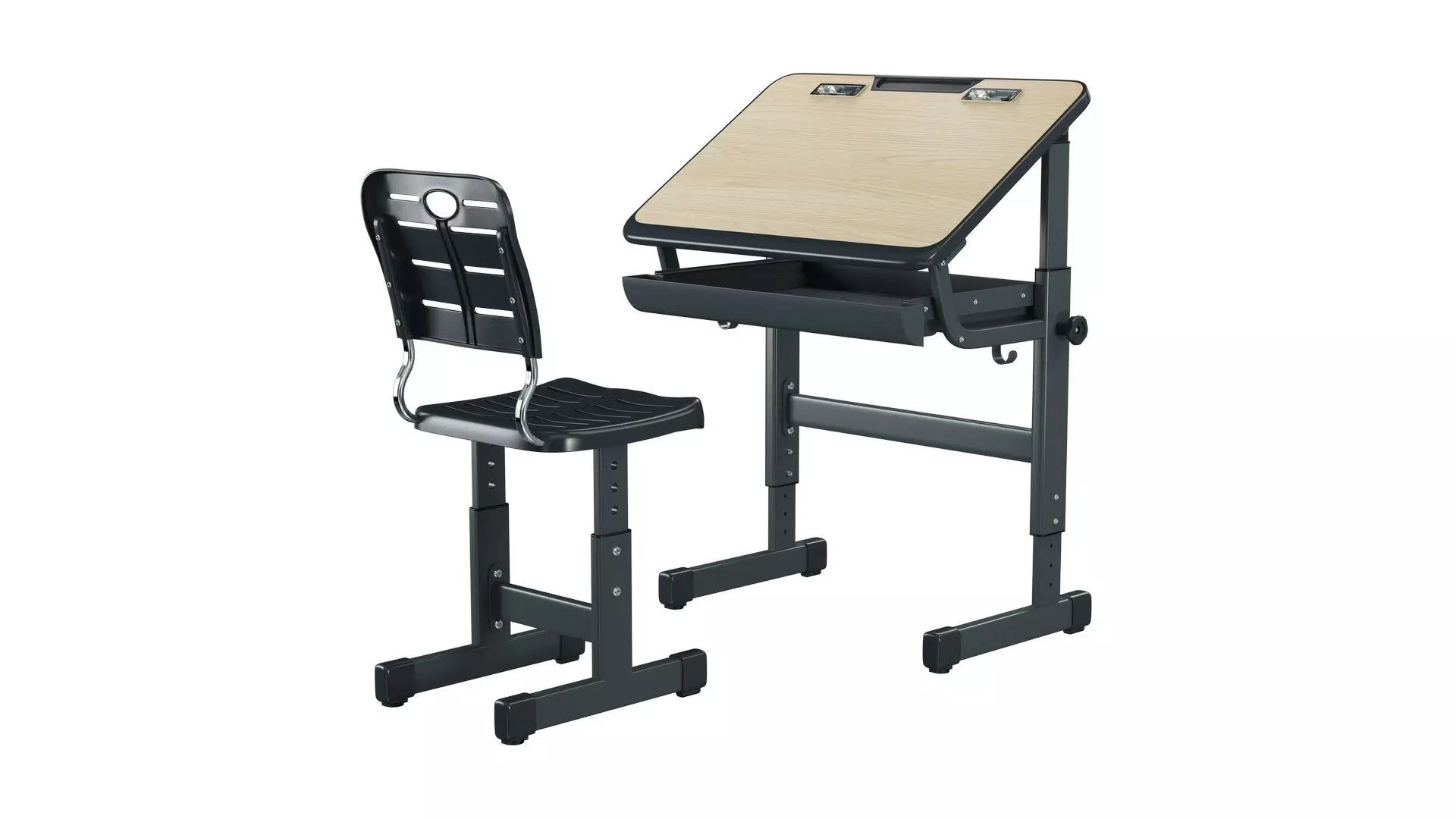 Desk and chair Prestige Galaxy 3D model