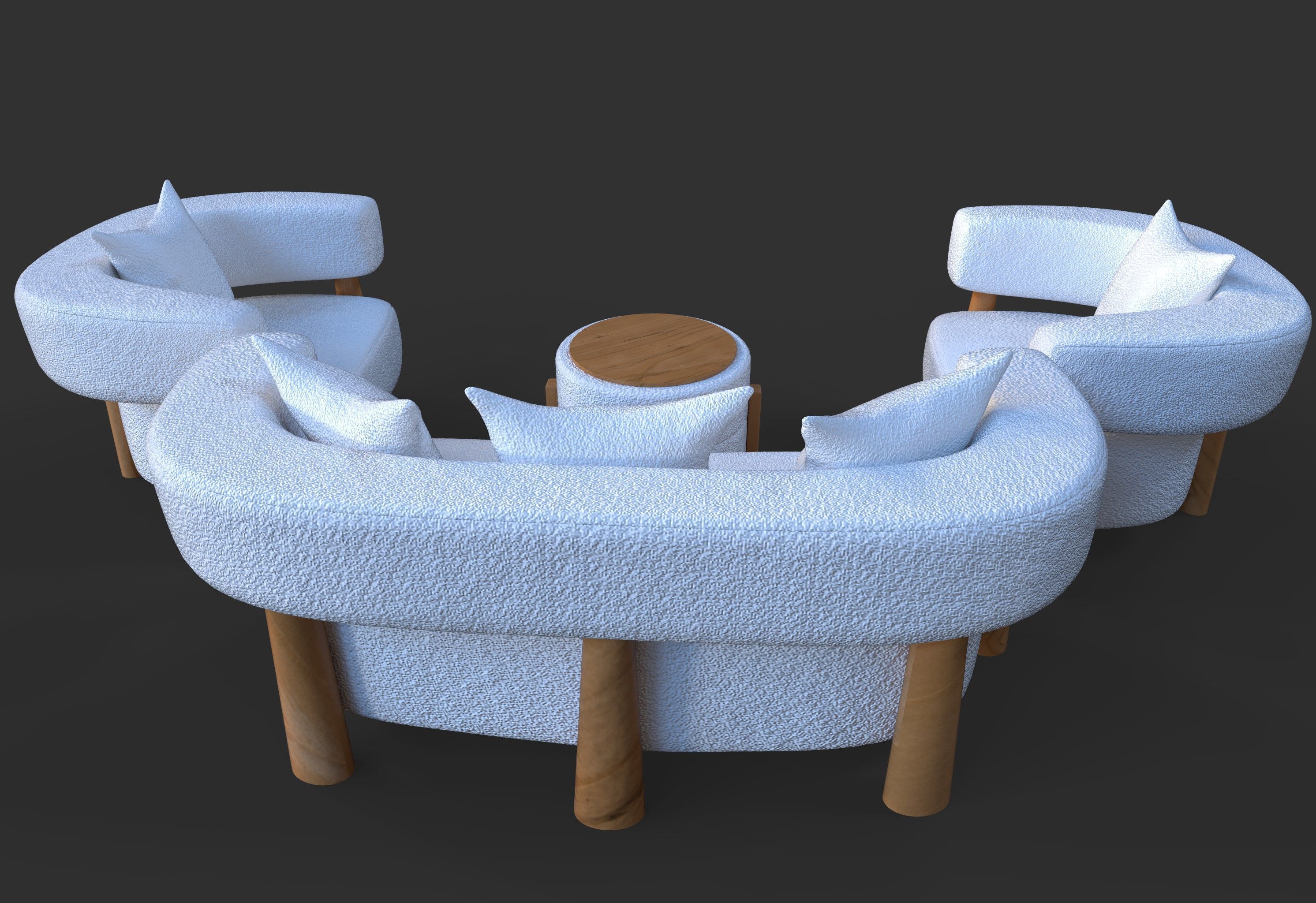 5 seater sofa set 3D model_10