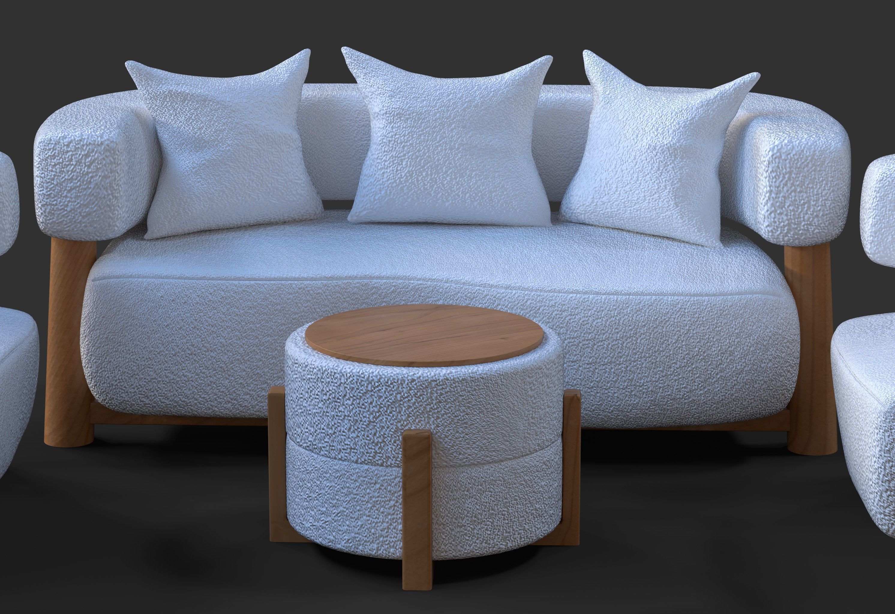 5 seater sofa set 3D model_5