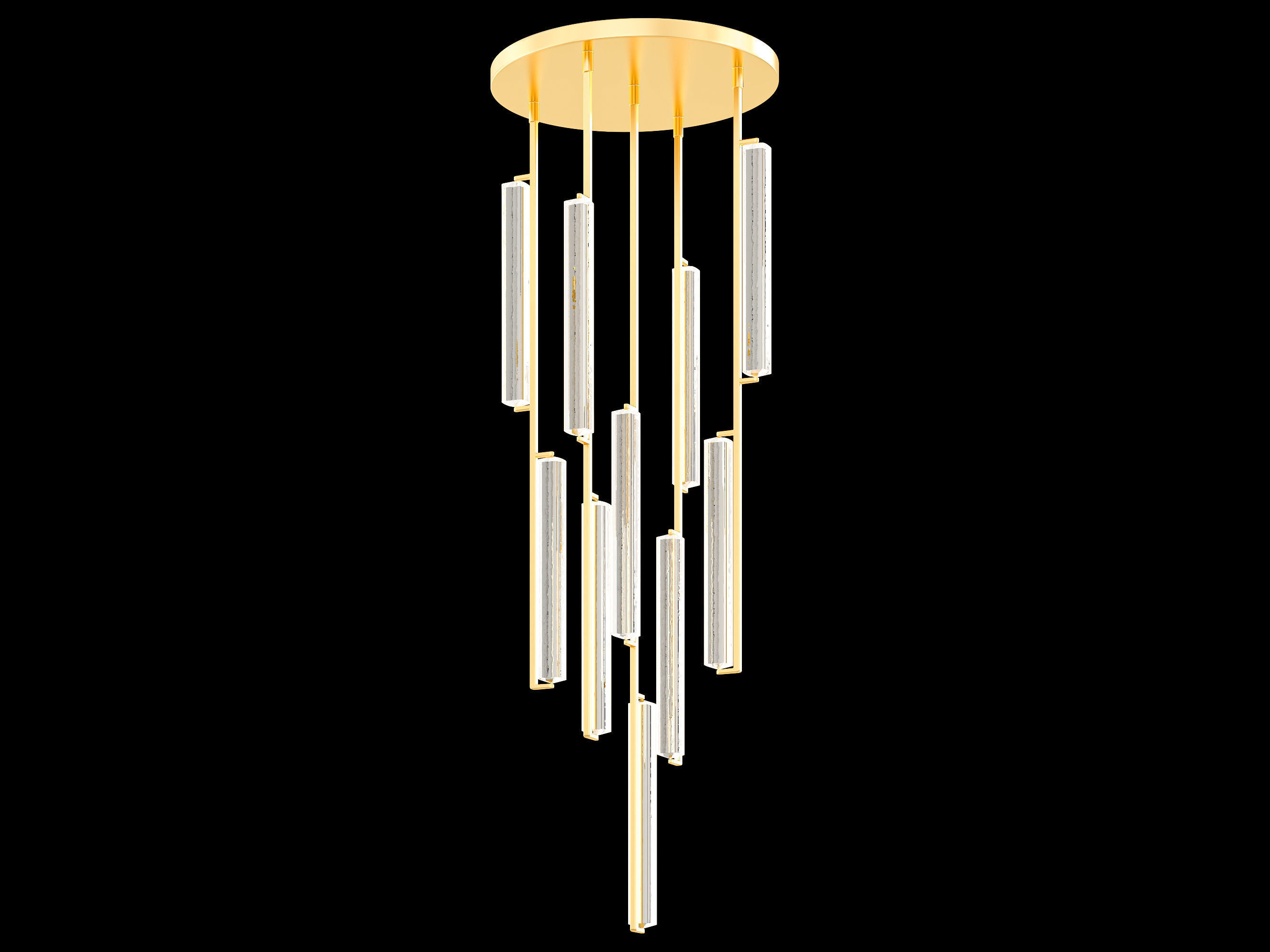 RH Audubon Round Chandelier 24 3D model_7