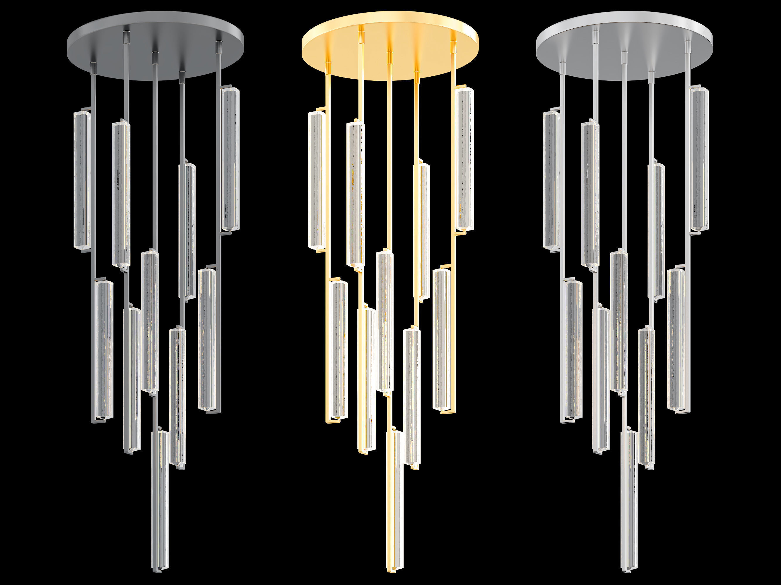 RH Audubon Round Chandelier 24 3D model_1