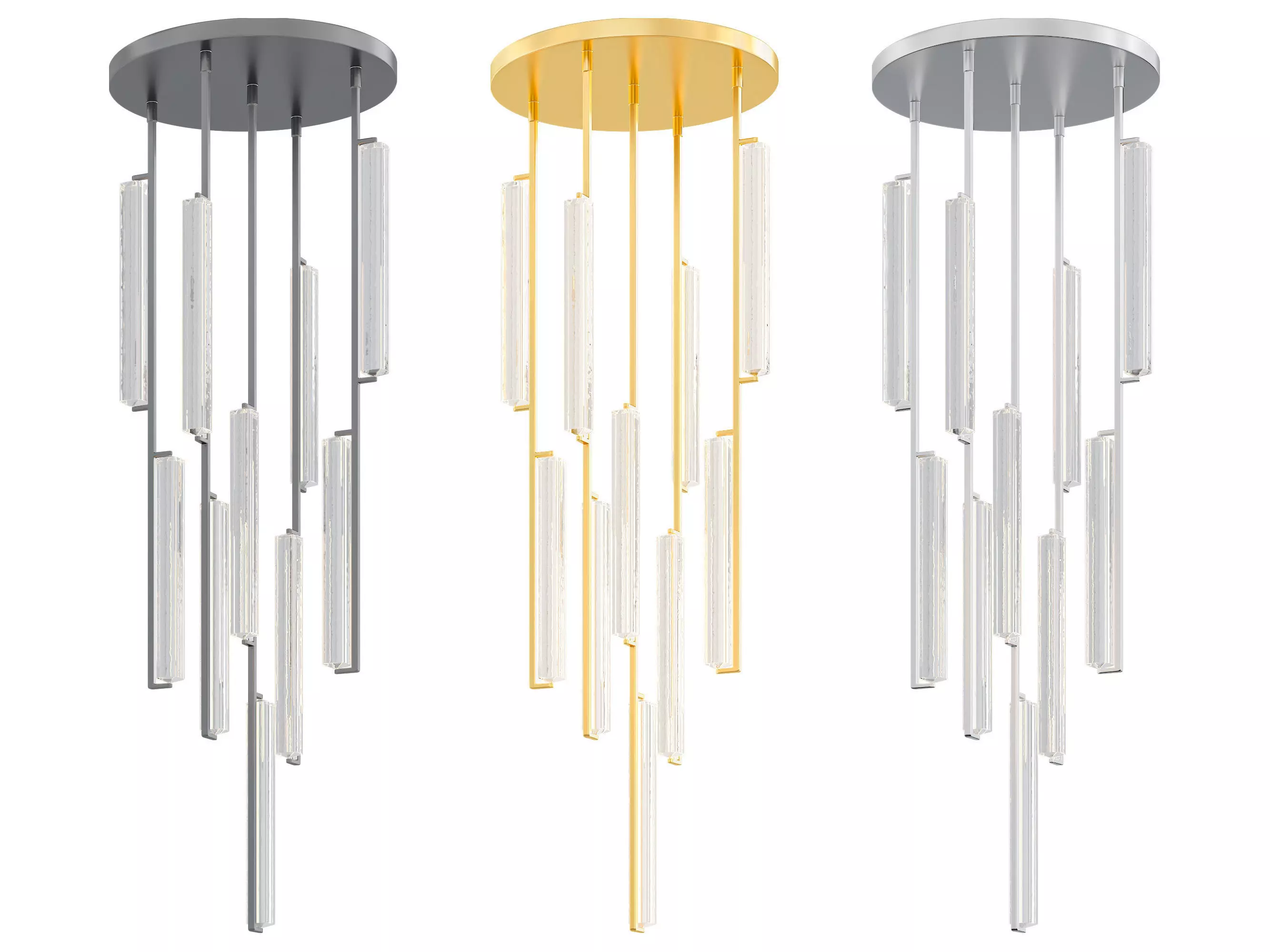 RH Audubon Round Chandelier 24 3D model_0