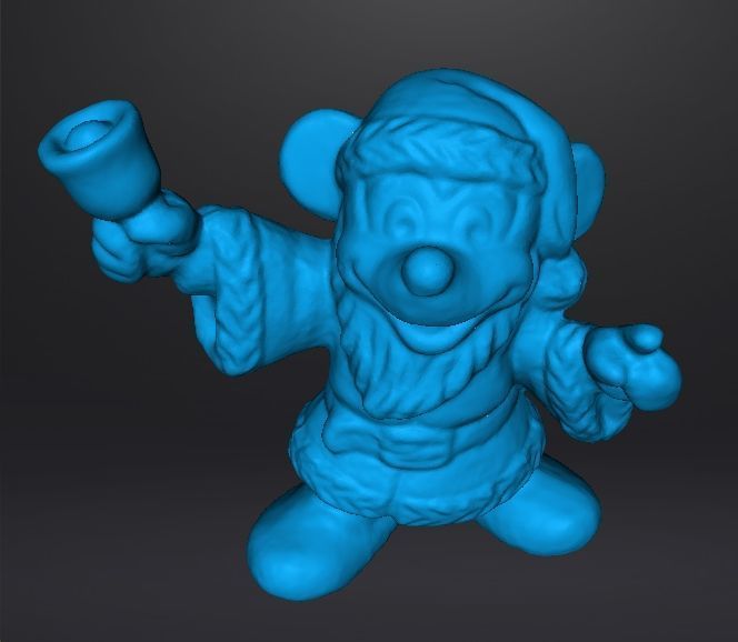 MICKEY SANTA CLAUS CHRISTMAS VINTAGE FIGURE STATUE ORNAMENT 3D print model_11