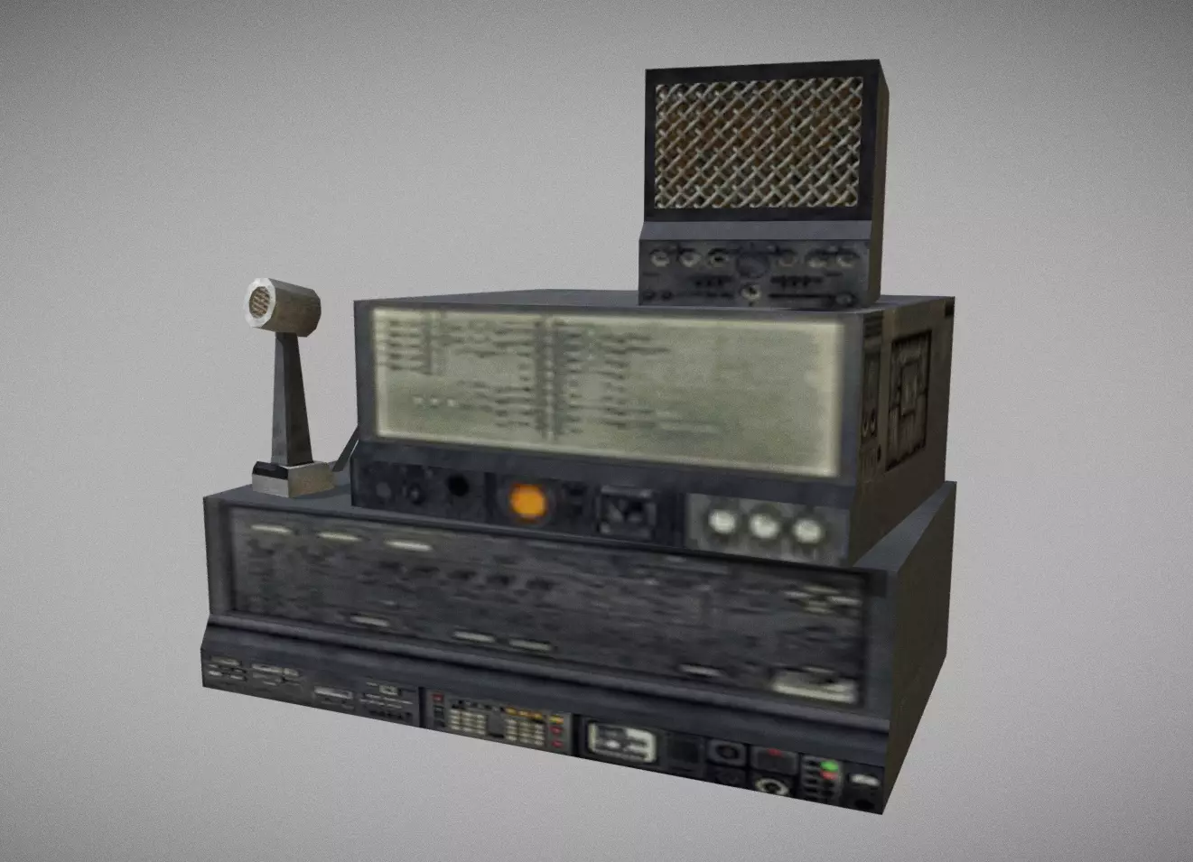 PSX Styled Satellite Radio Free low-poly 3D model