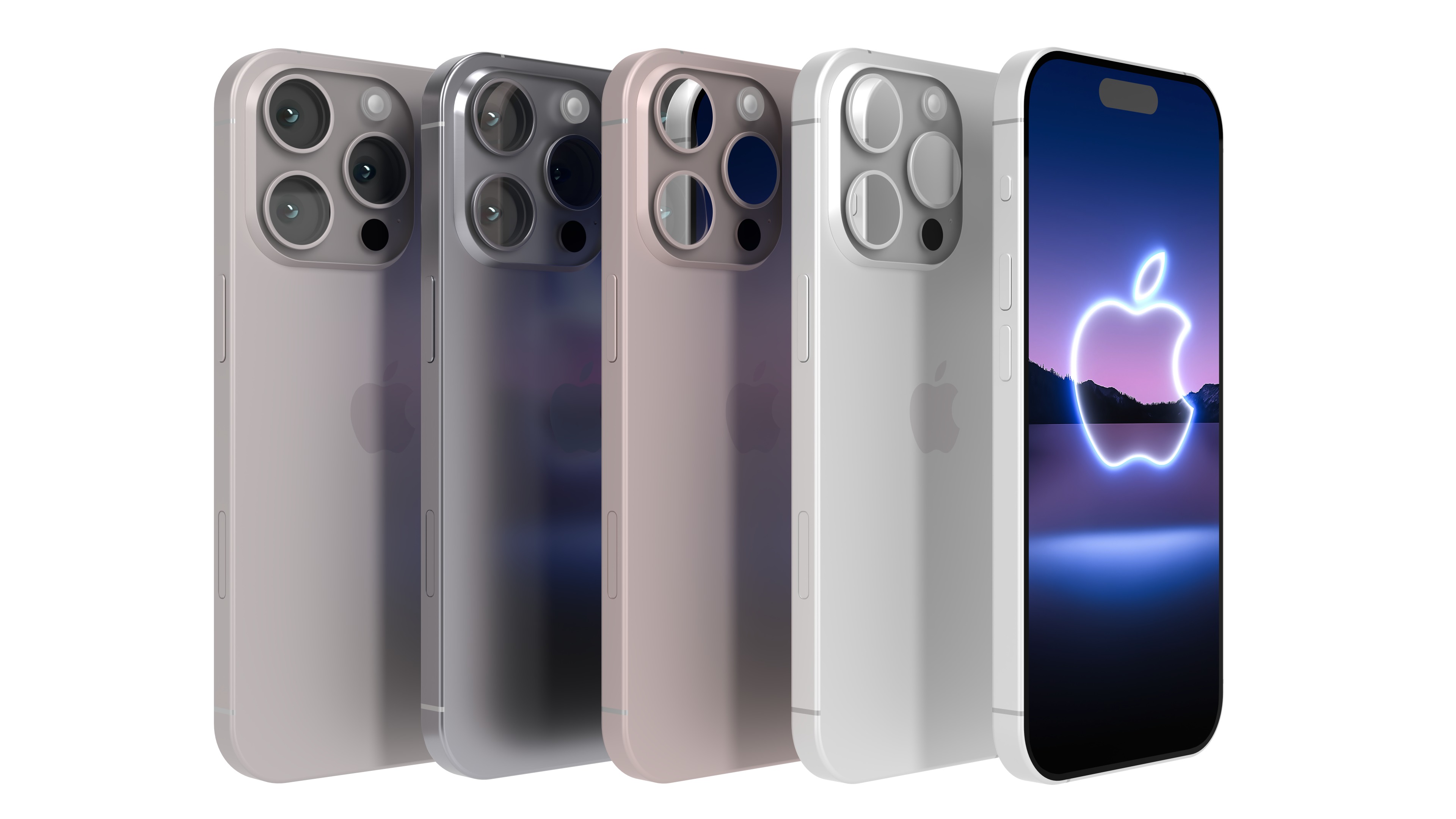 Apple iphone 16 pro Available Colours 3D model_27