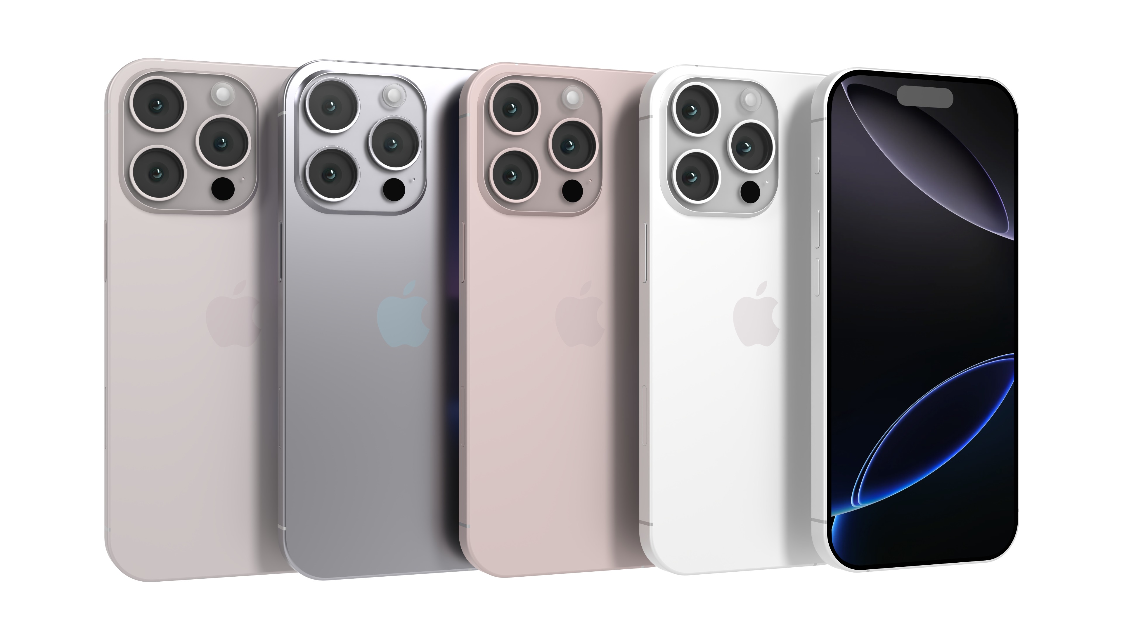 Apple iphone 16 pro Available Colours 3D model_2