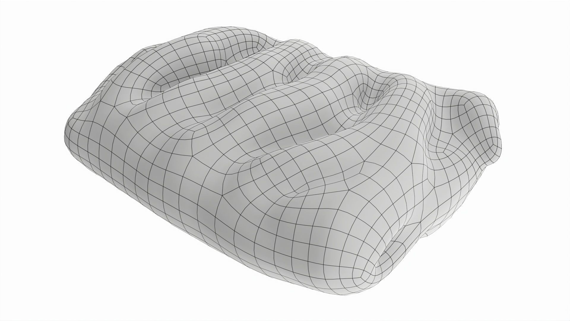 Apple bun Low-poly 3D model_7