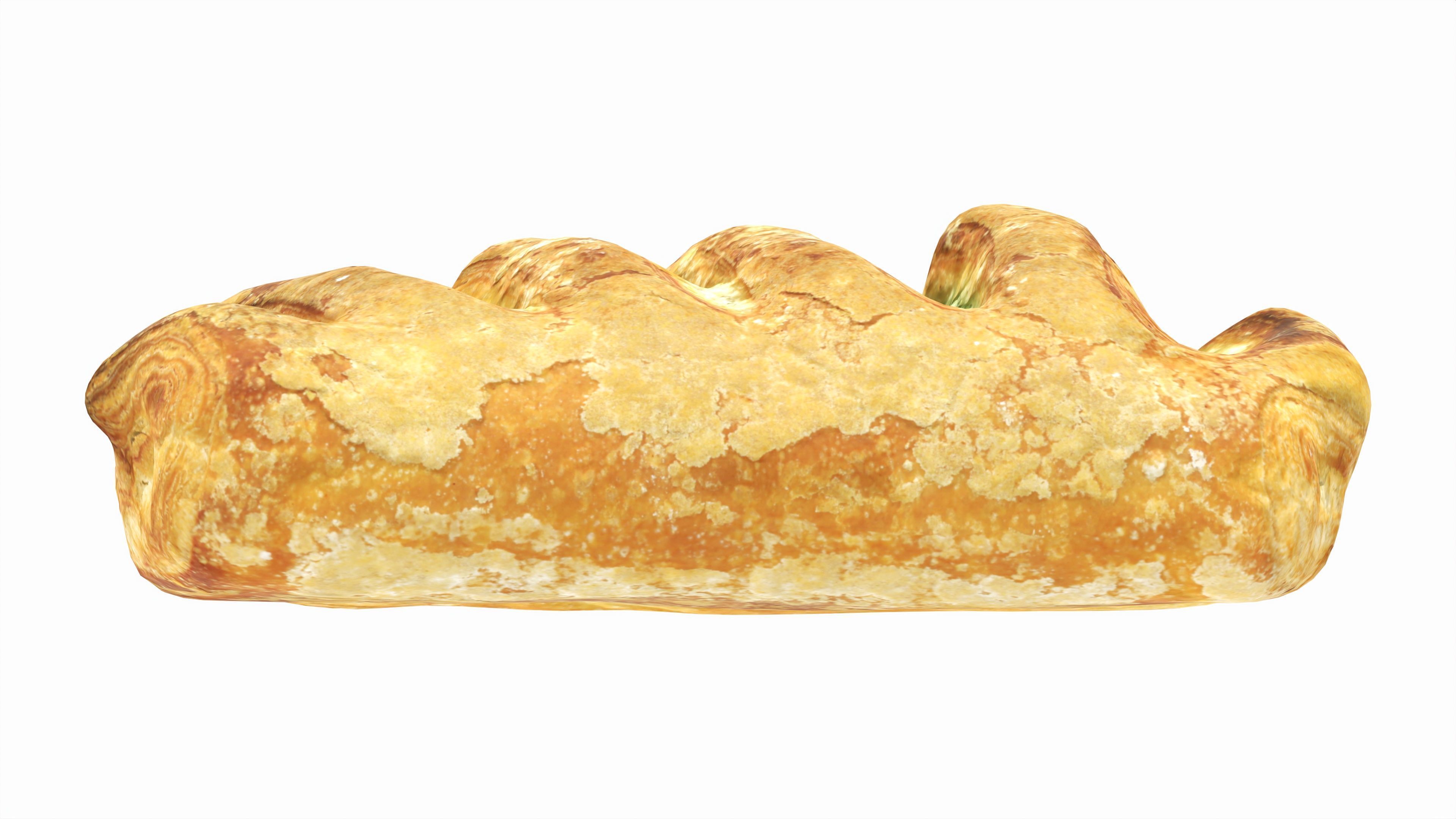 Apple bun Low-poly 3D model_5