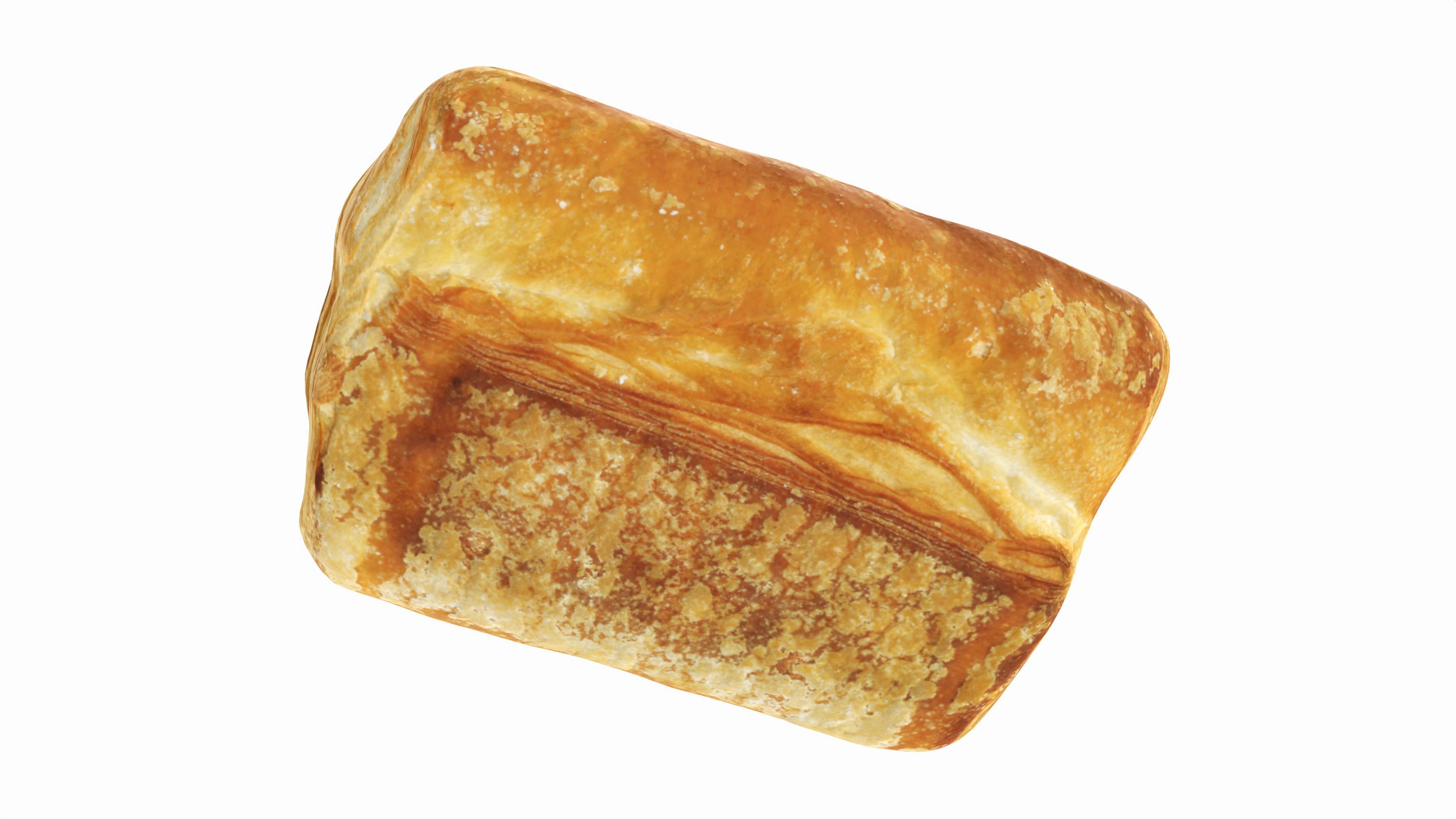 Apple bun Low-poly 3D model_4