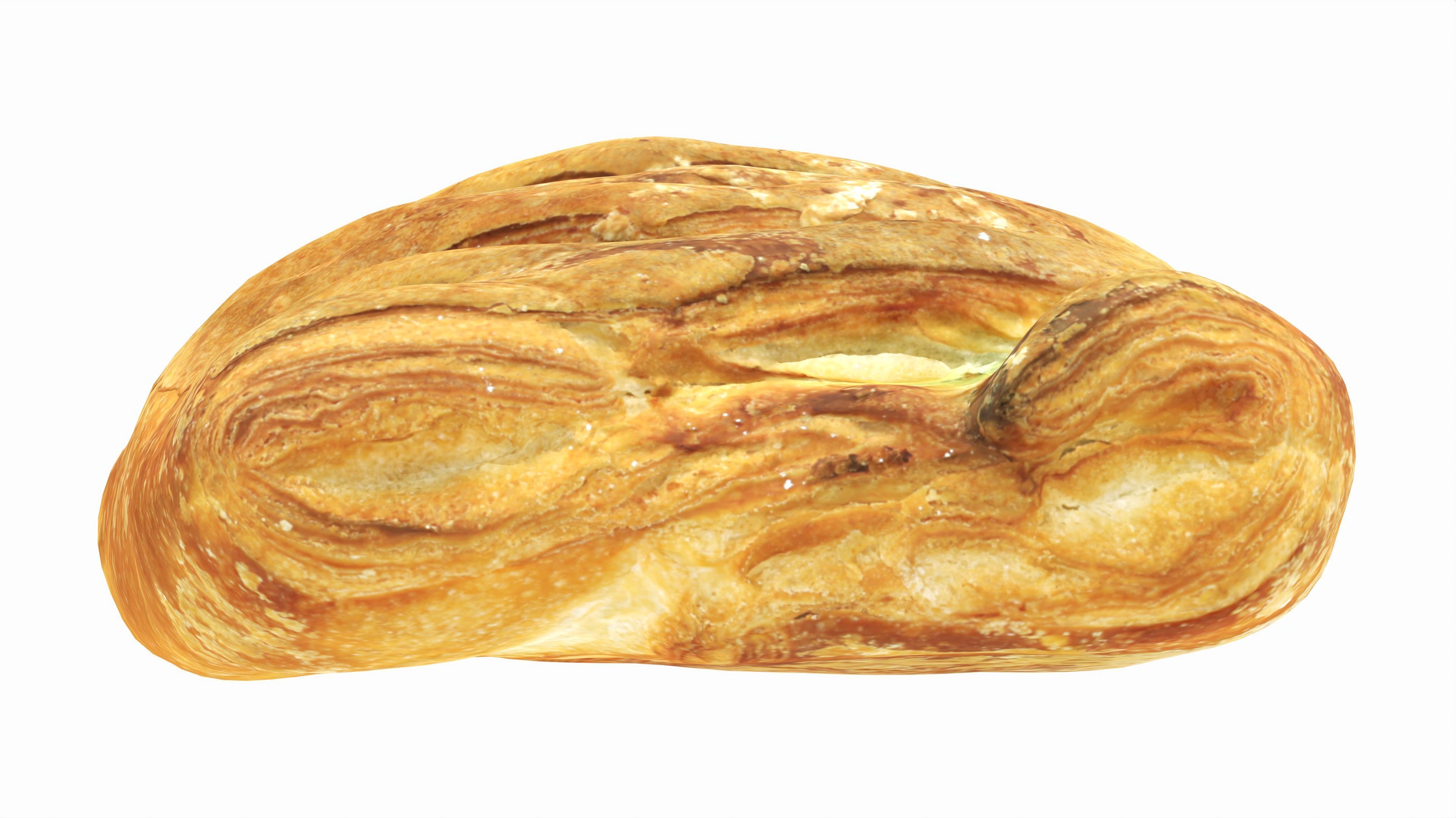 Apple bun Low-poly 3D model_6