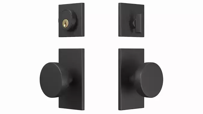 Tumalo Black Bronze Single Square Deadbolt