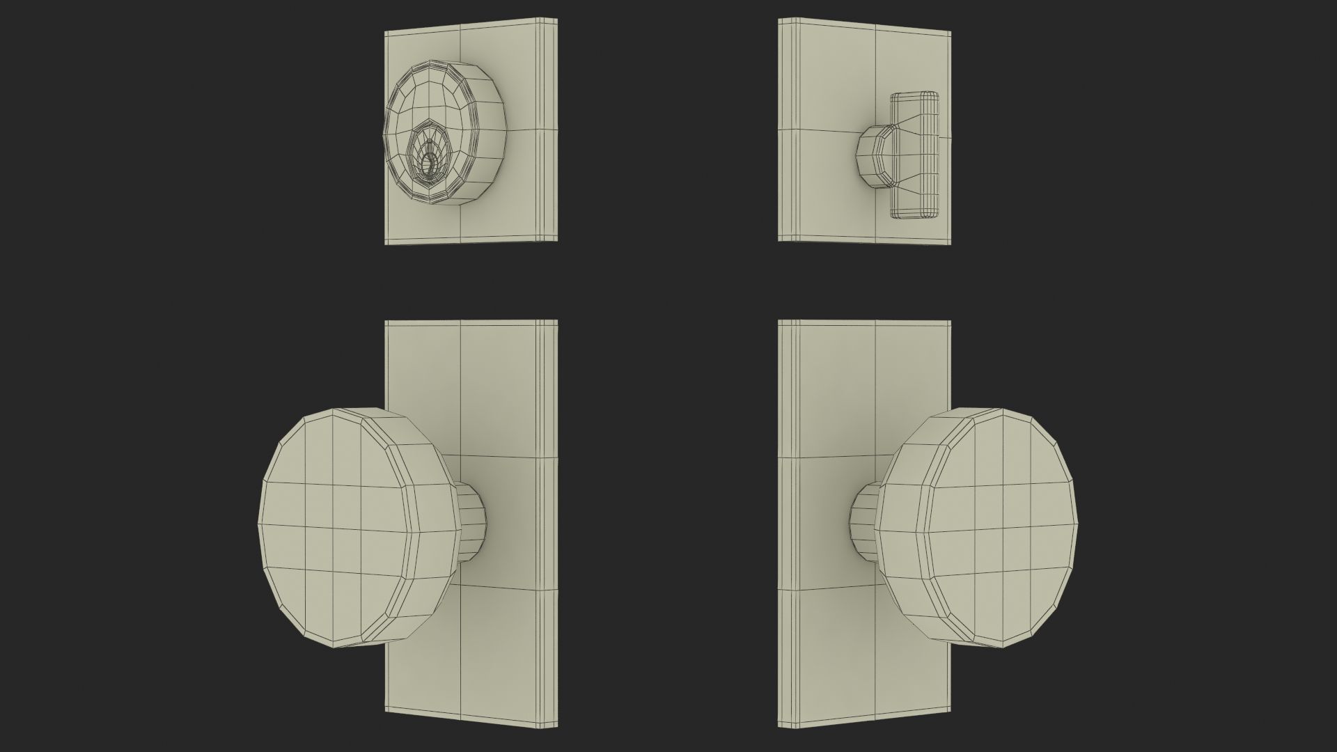 Tumalo Black Bronze Single Square Deadbolt 3D model_11