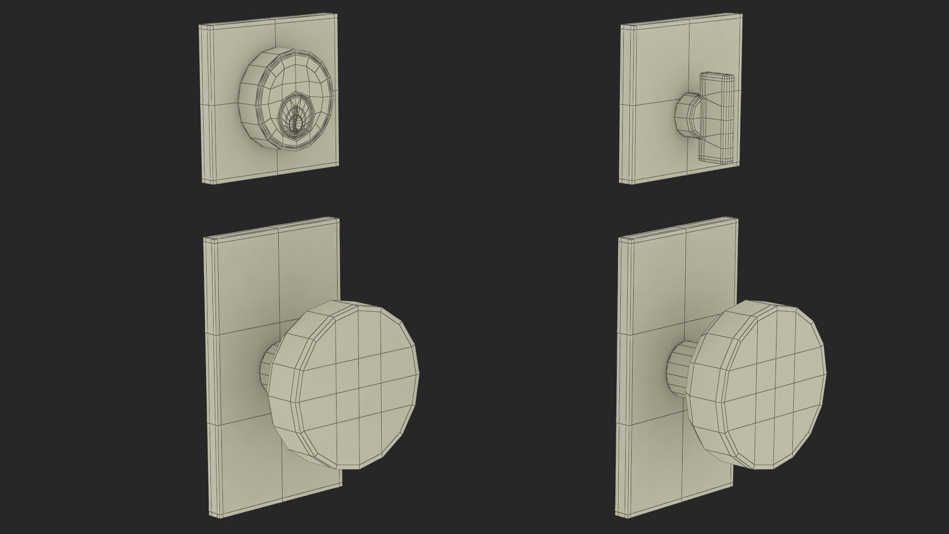 Tumalo Black Bronze Single Square Deadbolt 3D model_14