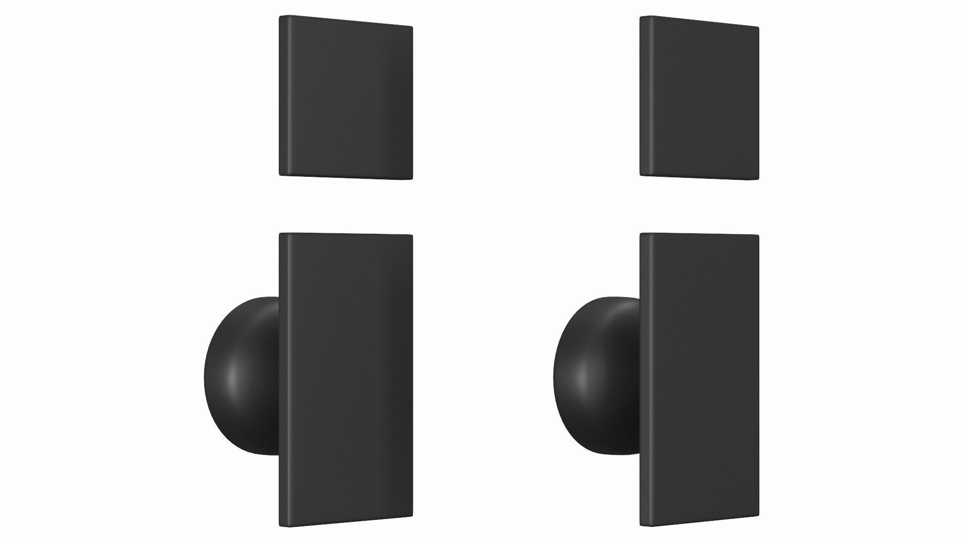 Tumalo Black Bronze Single Square Deadbolt 3D model_4