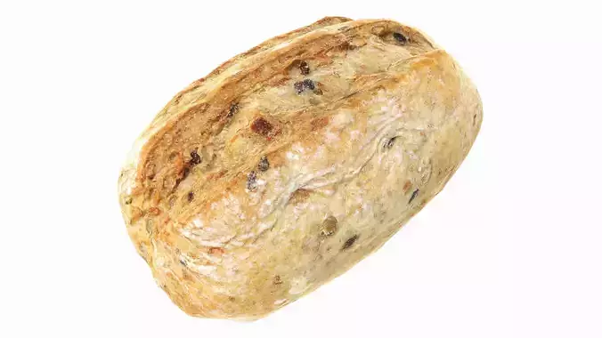 Breakfast bread 01 Low-poly 3D model