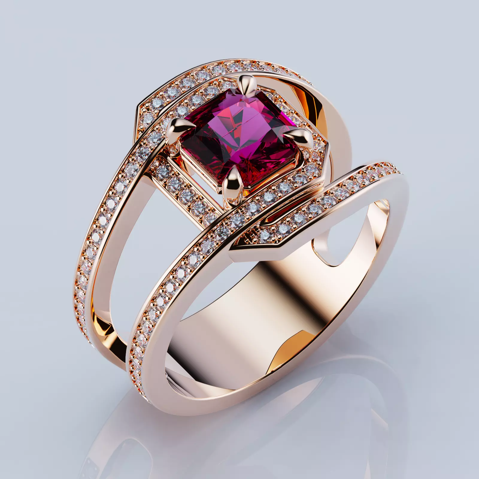 Ring Style Radiant 6mm 3D print model_0