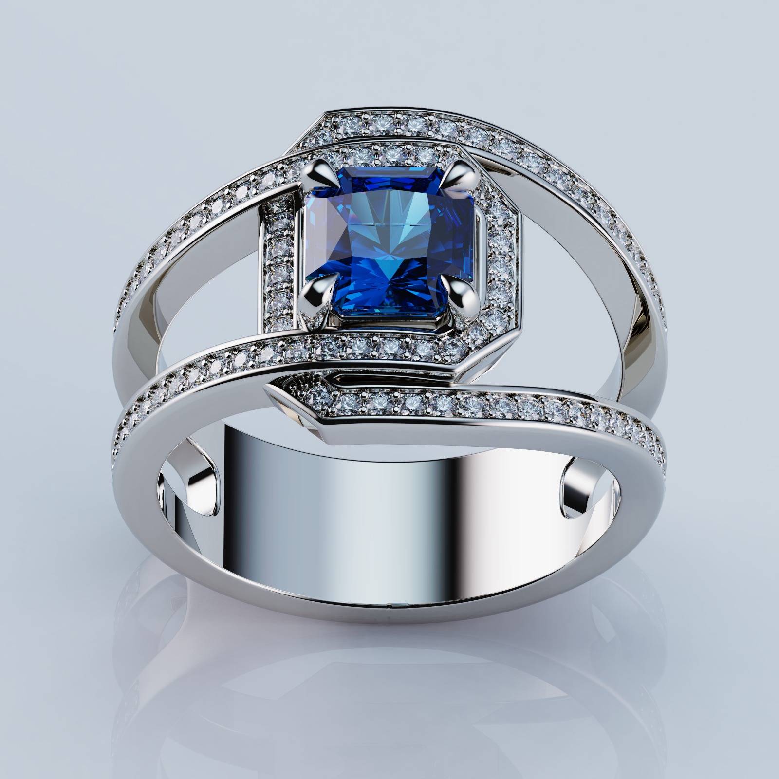 Ring Style Radiant 6mm 3D print model_1