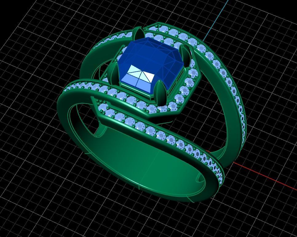 Ring Style Radiant 6mm 3D print model_6