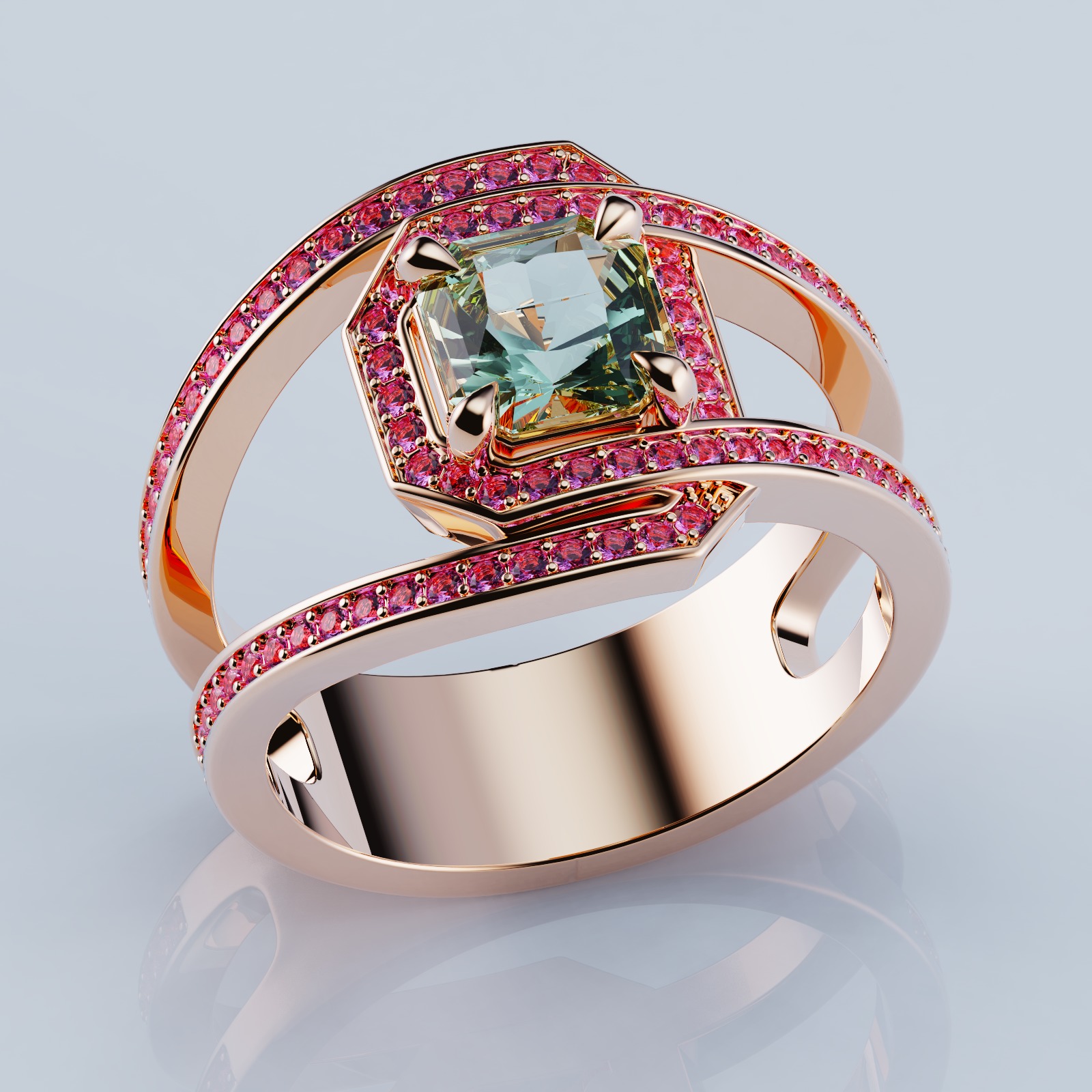 Ring Style Radiant 6mm 3D print model_2