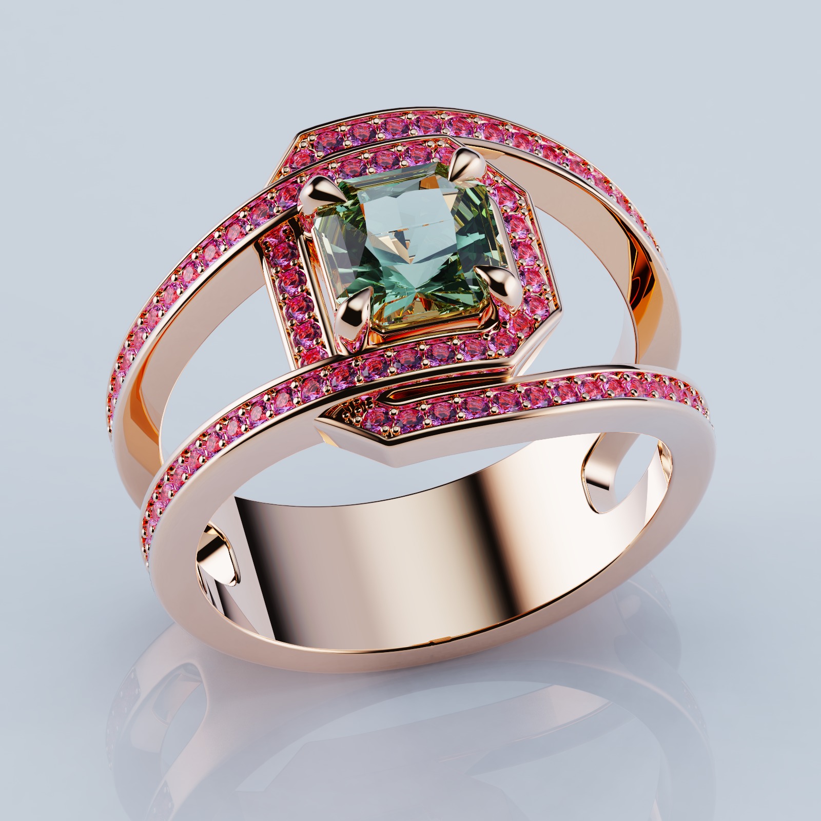 Ring Style Radiant 6mm 3D print model_3